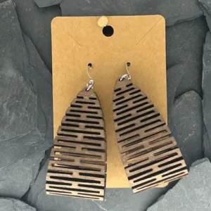 Boucles d'oreilles Créole Bois Brun