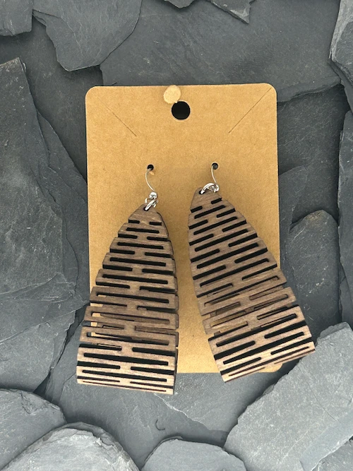 Boucles d'oreilles Créole Bois Brun Boucles d'oreilles Créole Bois Brun