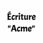 Police d'écriture Acme