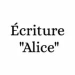 Police d'écriture Alice